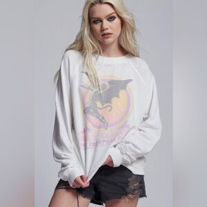 Recycled Karma White Pullover With Black Sabbath Graphic